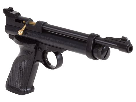 Crosman crosman - SKU. 149864. Qty. Add to Cart. Add to Wish List Add to Compare. The P1322 variable pump pellet pistol has a NEW sleek and modern design! Featuring the same trusted single-action bolt design and adjustable rear sight of its .177 brethren. An optional shoulder stock and steel breech kit for adding optics make this a great …